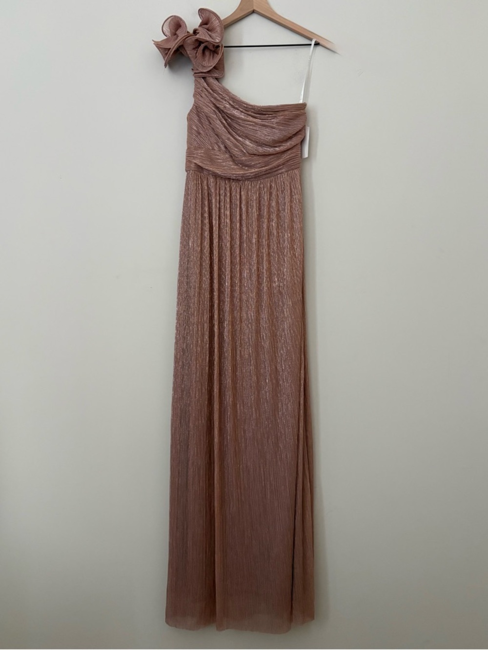 New! After Six Dramatic Ruffle Edge One-Shoulder Dress - Picture 2 of 12